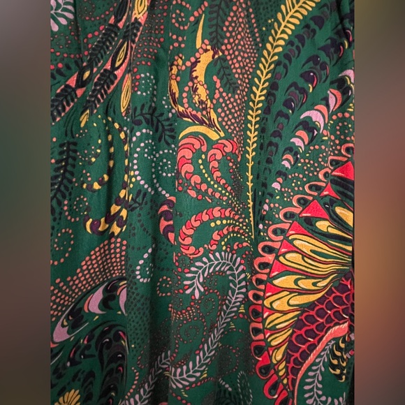 NWOT - Maeve Anthropology Janis Exotic Print Dress w.Waist string - Green - Sz 8 - Picture 11 of 16